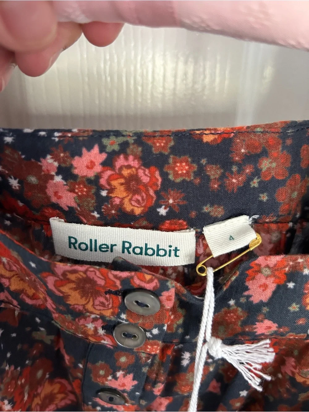 Roller Rabbit One-Piece with Red Floral Print